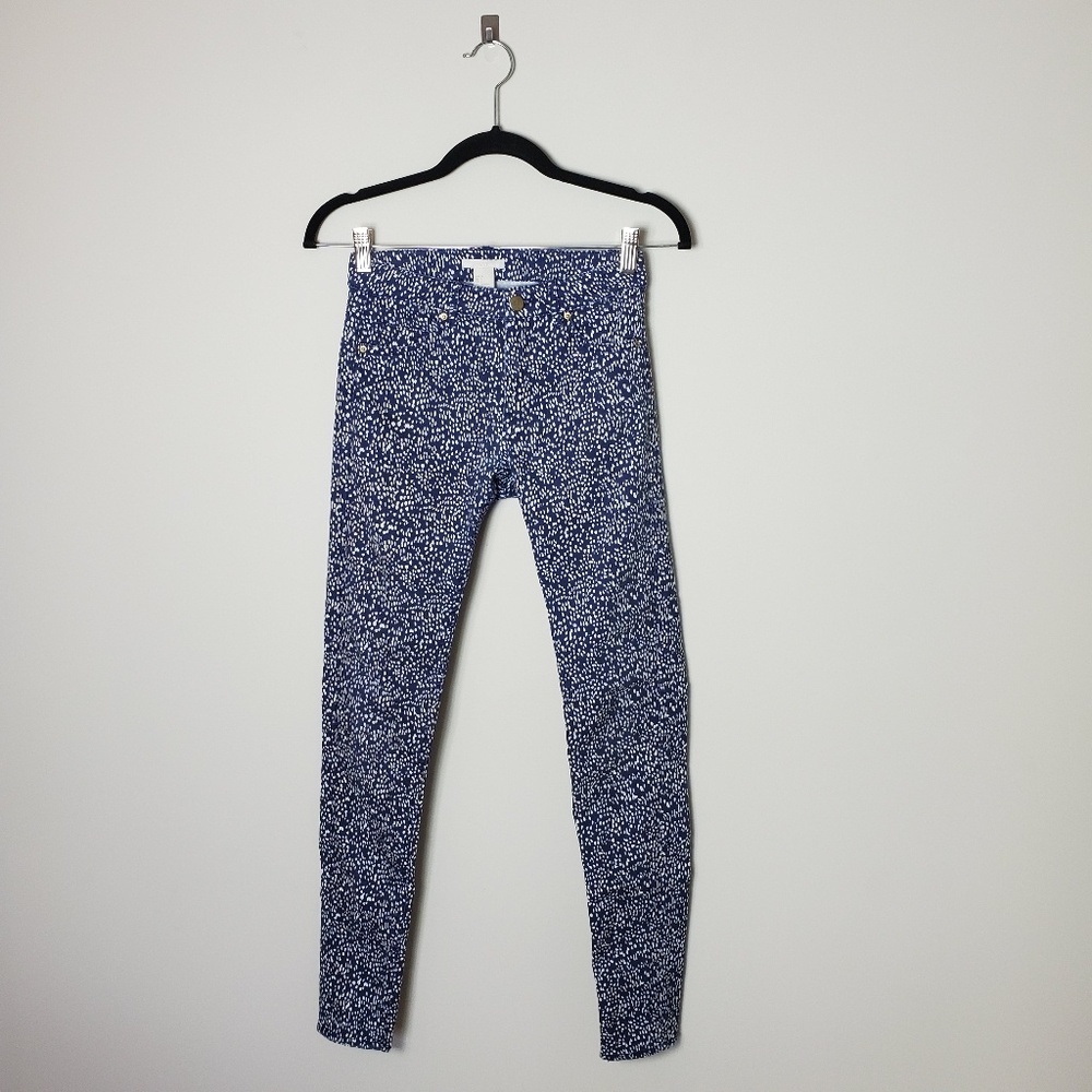 ❤ H&M Blue & White Polka Dot Skinny Pants